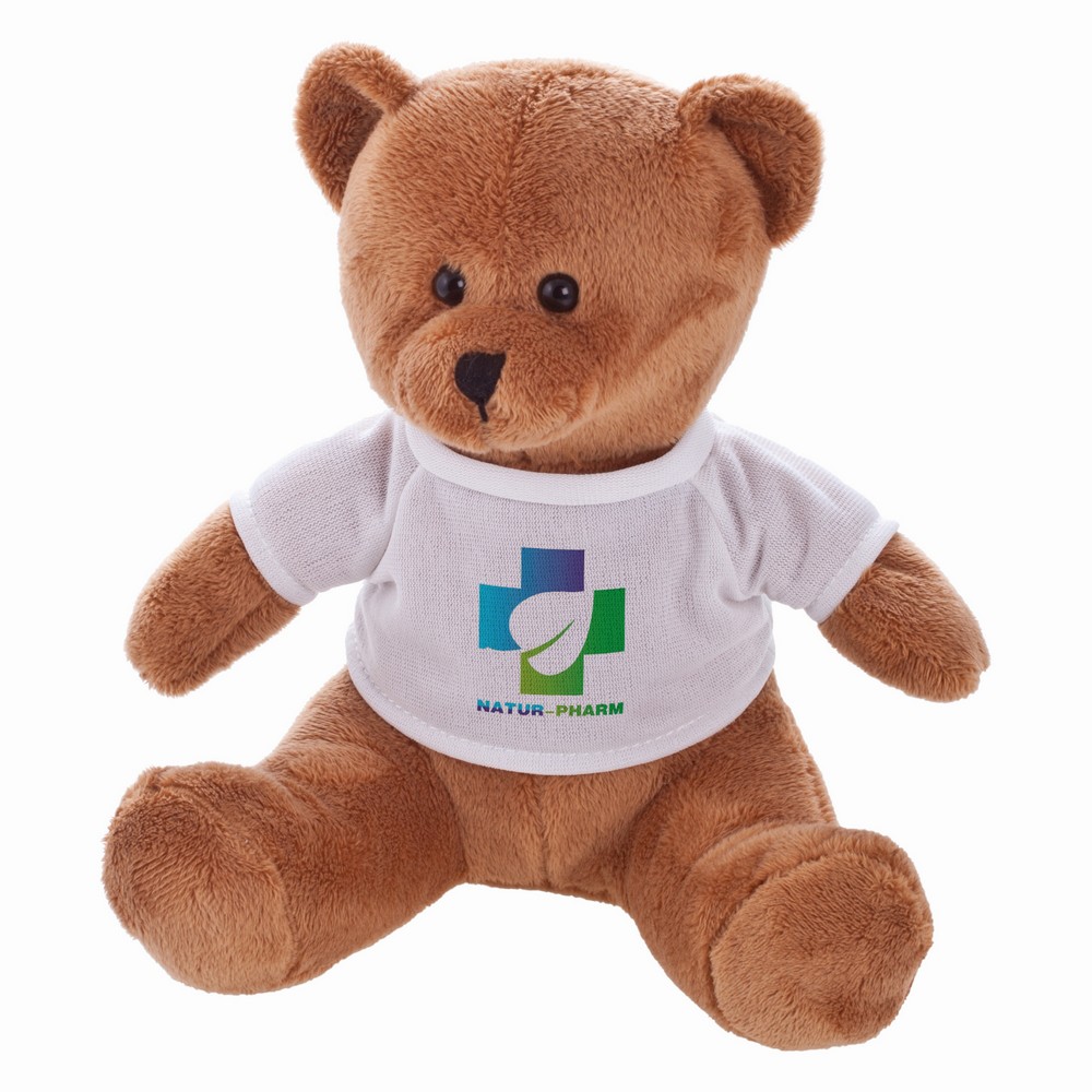 Pluszowy miś Forrest z koszulką pod nadruk - brązowy - Gry i zabawy z nadrukiem logo | VEBI - zdjęcie 5
