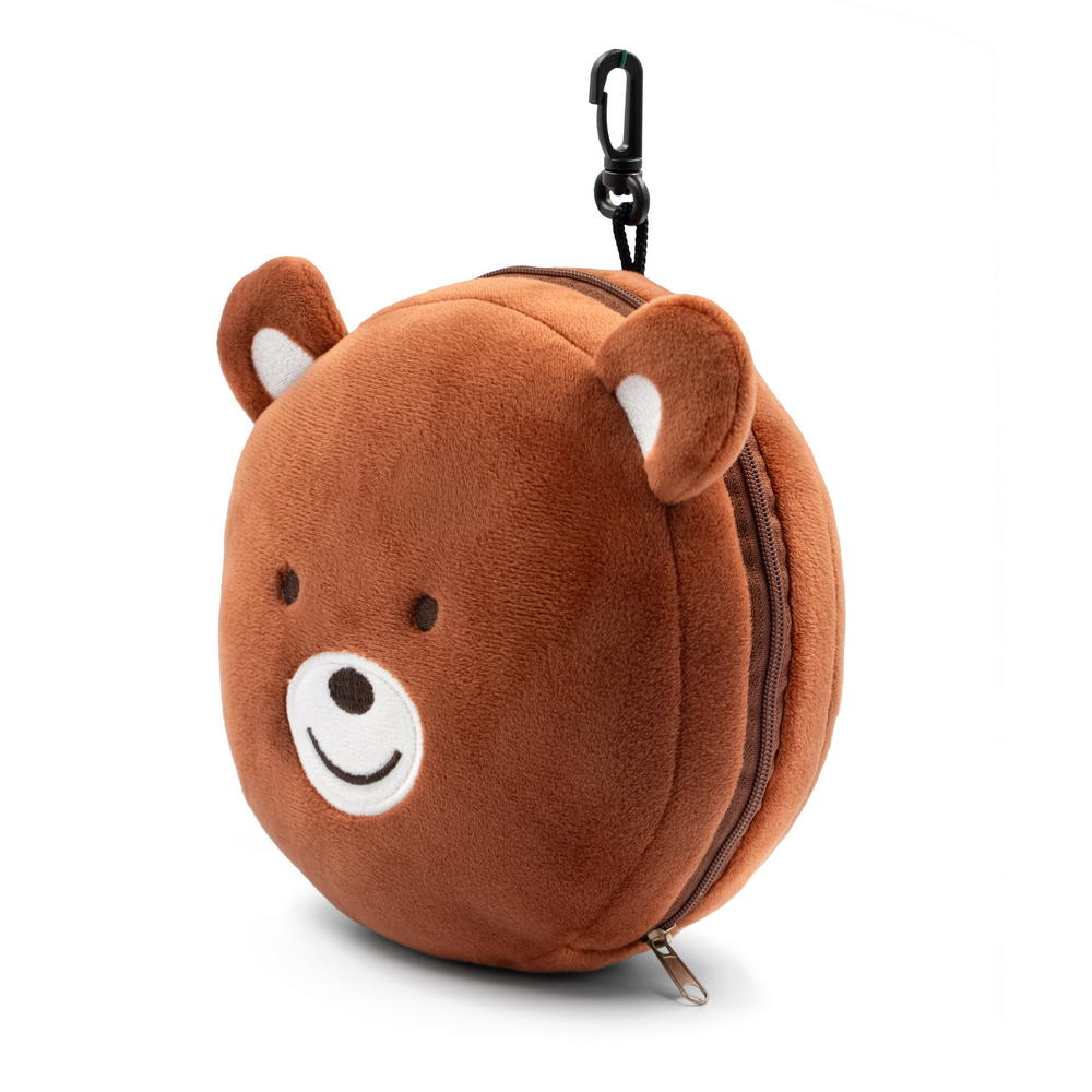 Pluszowy miś podróżny 3w1 - poduszka, zagłówek i maska - Inne drobiazgi z nadrukiem logo | VEBI - zdjęcie 2
