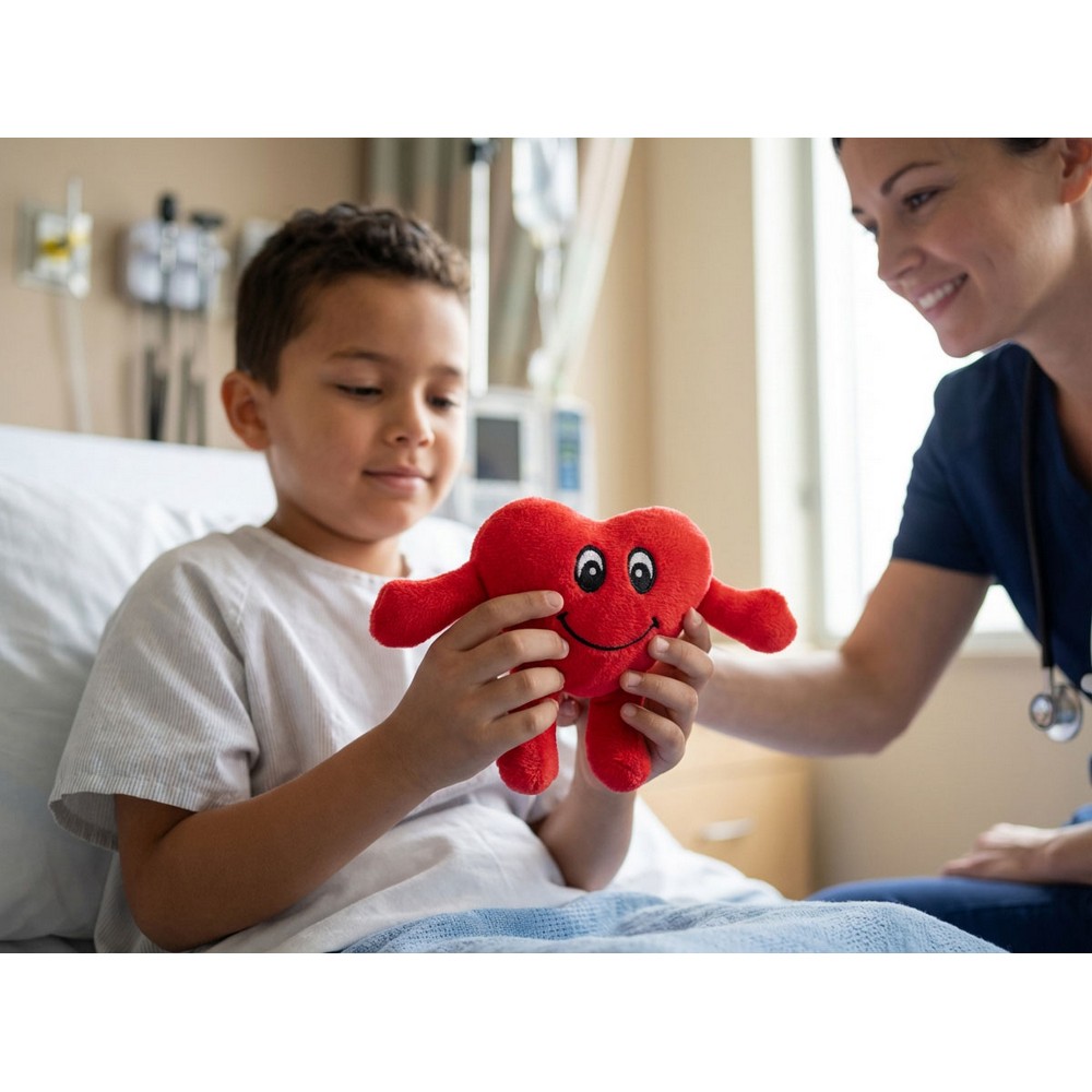 Pluszowe serce reklamowe z logo firmy - zdjęcie 3