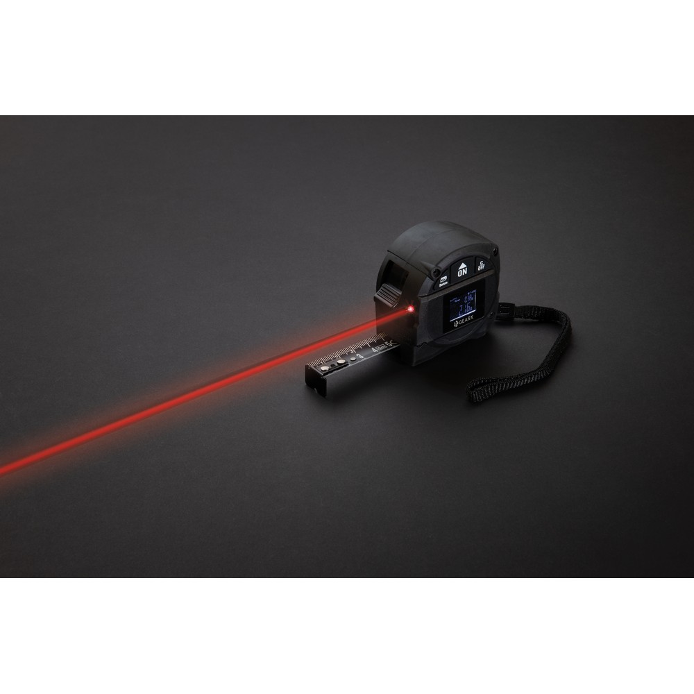Dalmierz laserowy Gear X z miarą 5m - precyzja w pudełku - Miarki i taśmy miernicze z nadrukiem logo | VEBI - zdjęcie 2