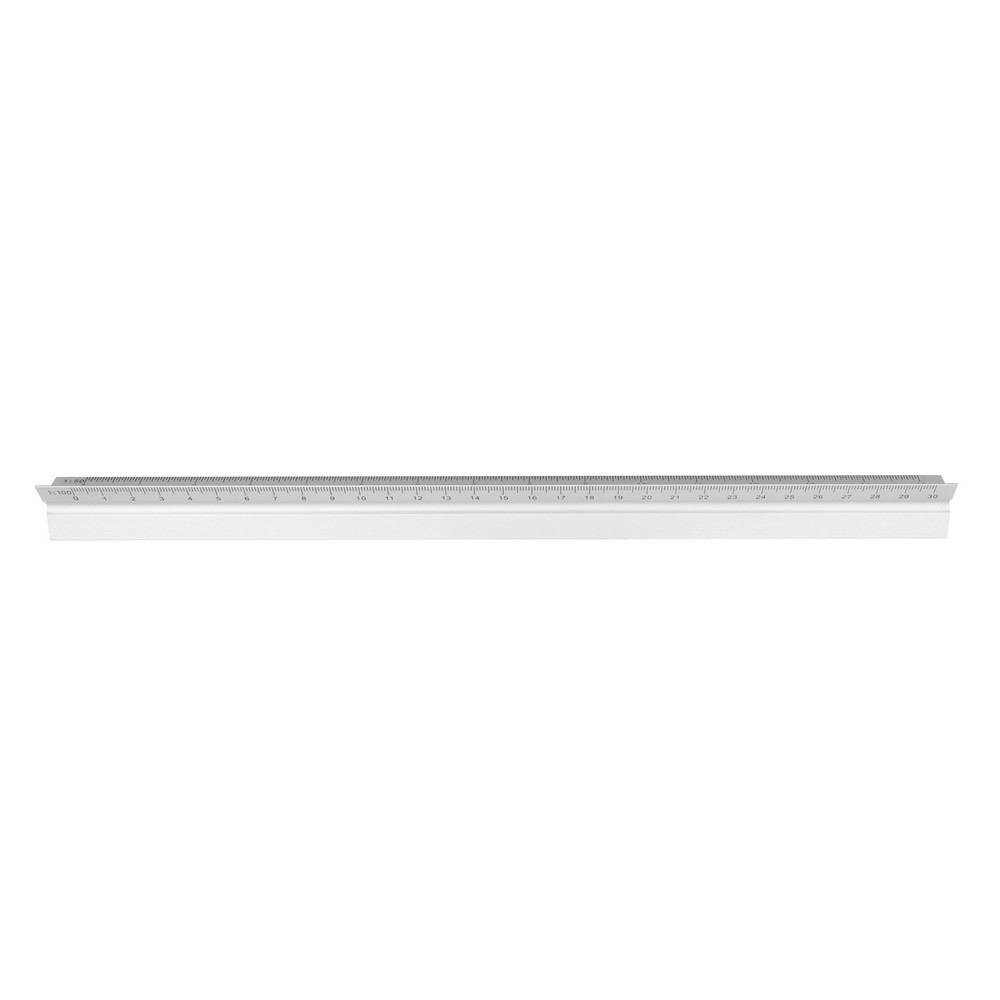 Linijka aluminiowa 30 cm z 5 skalami architektonicznymi - Miarki i taśmy miernicze z nadrukiem logo | VEBI - zdjęcie 6