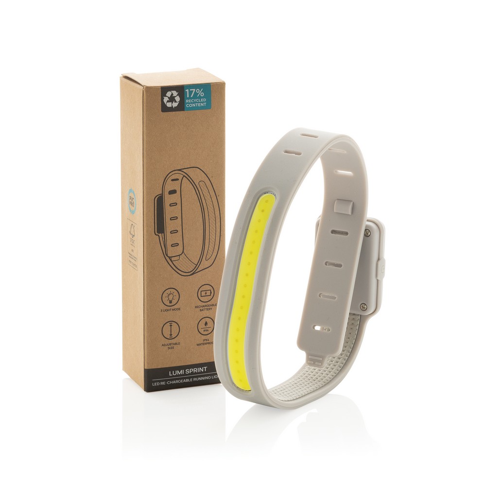 Światełko bezpieczeństwa Lumi Sprint - LED COB z akumulatorem - Akcesoria sportowe z nadrukiem logo | VEBI - zdjęcie 9
