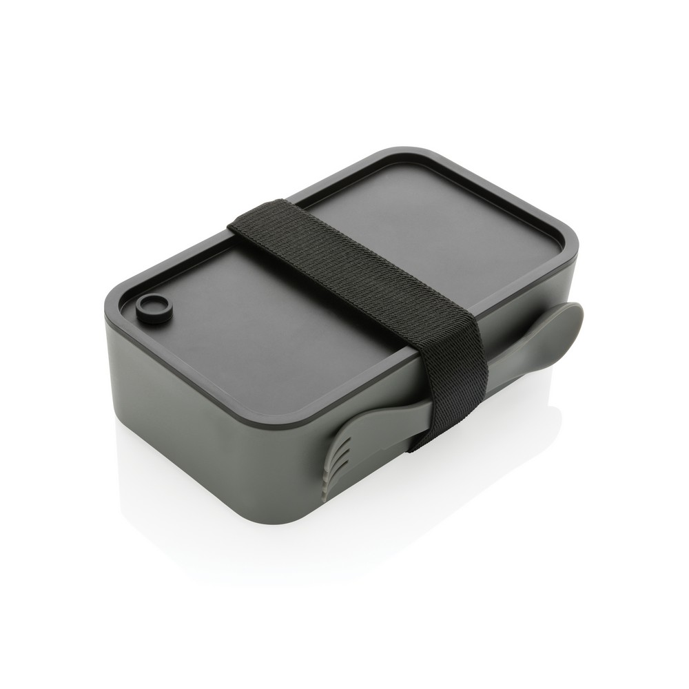 Ekologiczny lunchbox 1,2L z łyżkowidelcem - z recyklingu - Pojemniki na żywność z nadrukiem logo | VEBI - zdjęcie 26