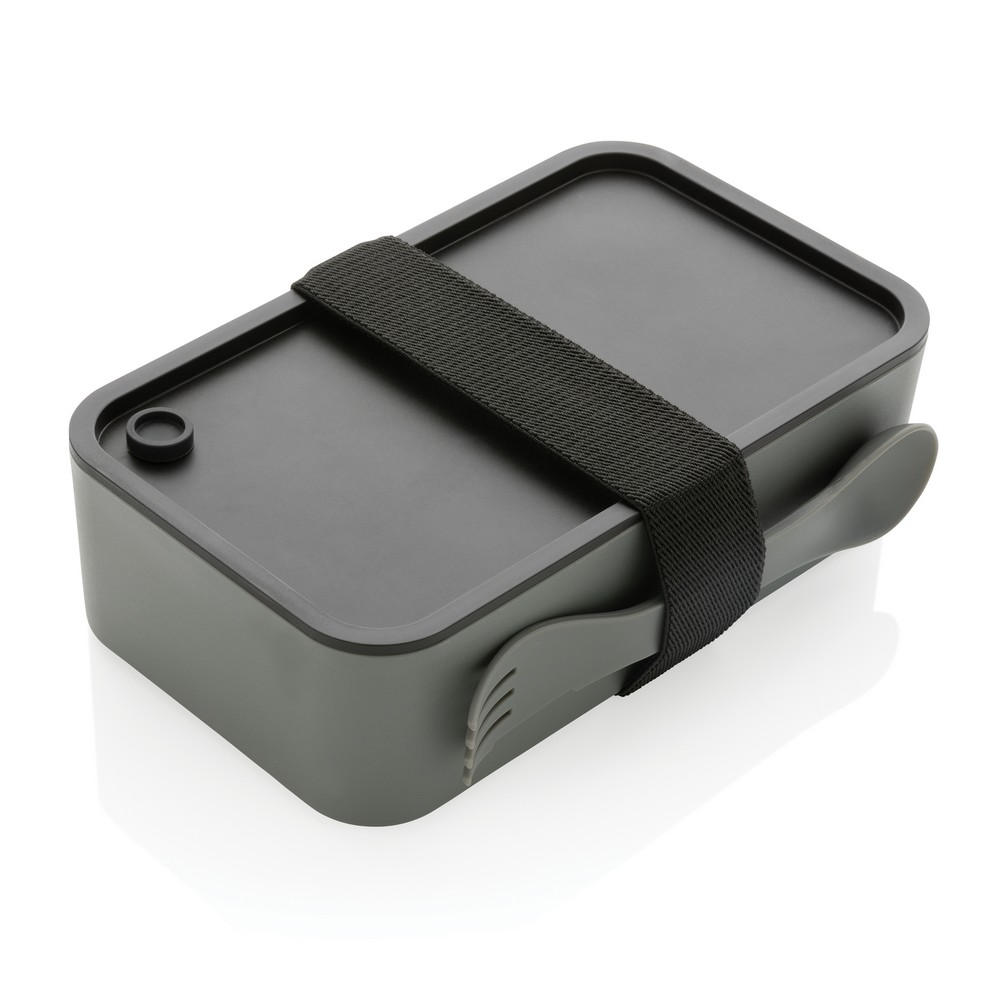Ekologiczny lunchbox 1,2L z łyżkowidelcem - z recyklingu - Pojemniki na żywność z nadrukiem logo | VEBI - zdjęcie 31