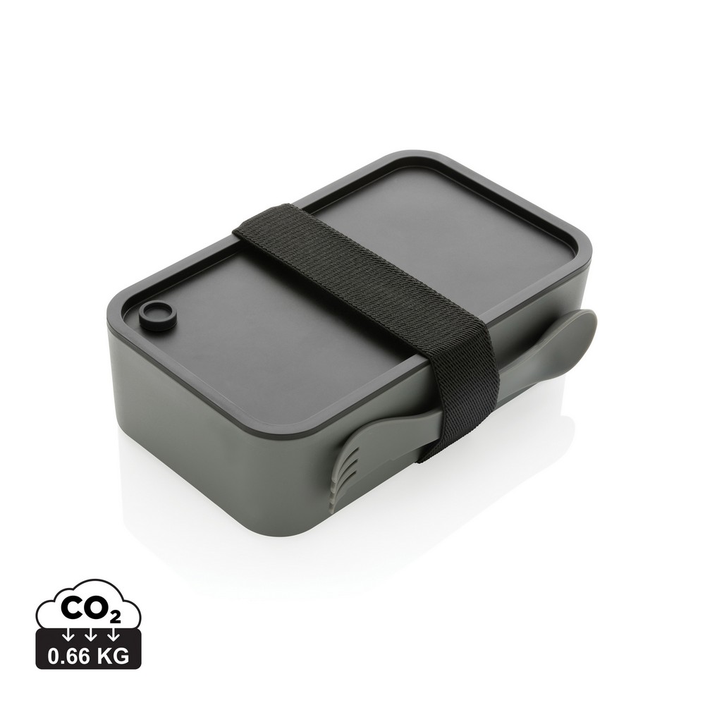 Ekologiczny lunchbox 1,2L z łyżkowidelcem - z recyklingu - Pojemniki na żywność z nadrukiem logo | VEBI - zdjęcie 36