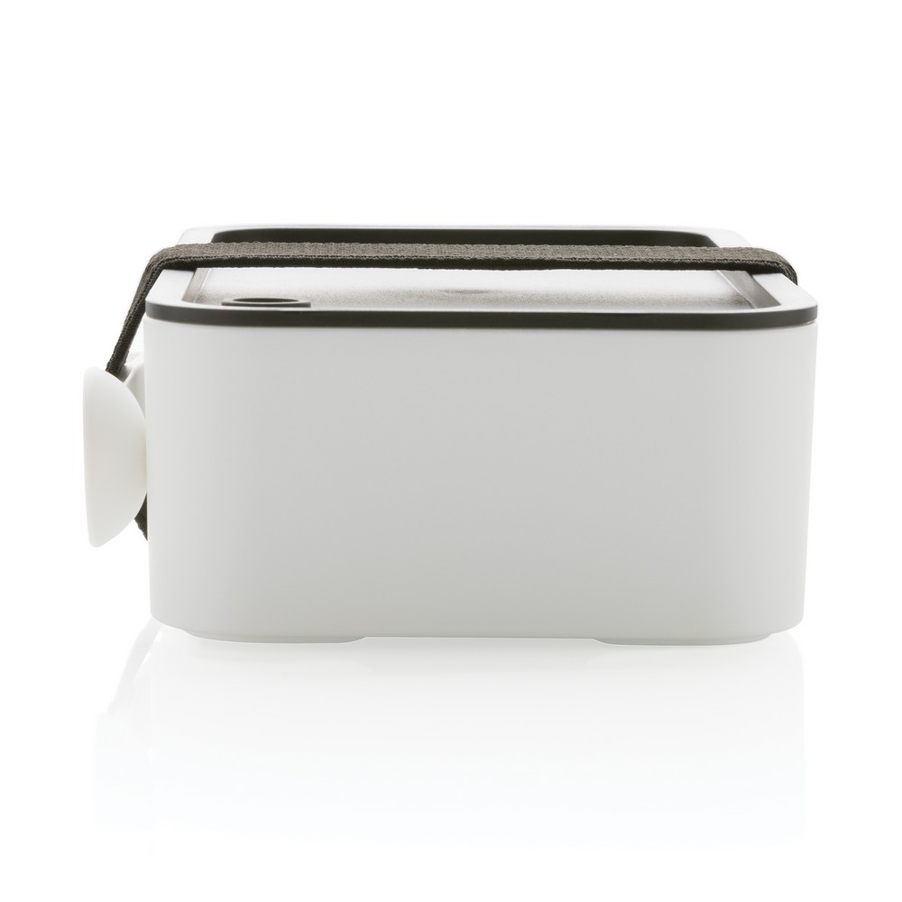 Ekologiczny lunchbox 1,2L z łyżkowidelcem - z recyklingu - Pojemniki na żywność z nadrukiem logo | VEBI - zdjęcie 5