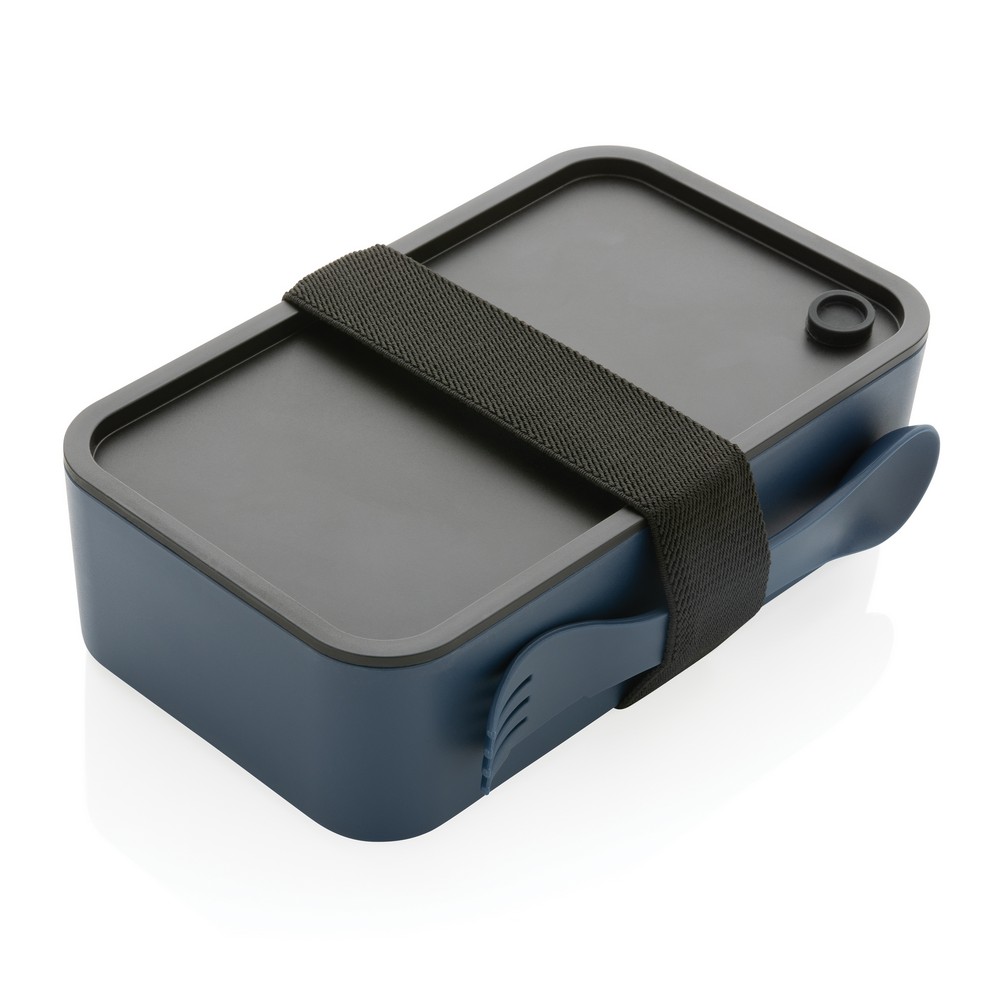 Ekologiczny lunchbox 1,2L z łyżkowidelcem - z recyklingu - Pojemniki na żywność z nadrukiem logo | VEBI - zdjęcie 19