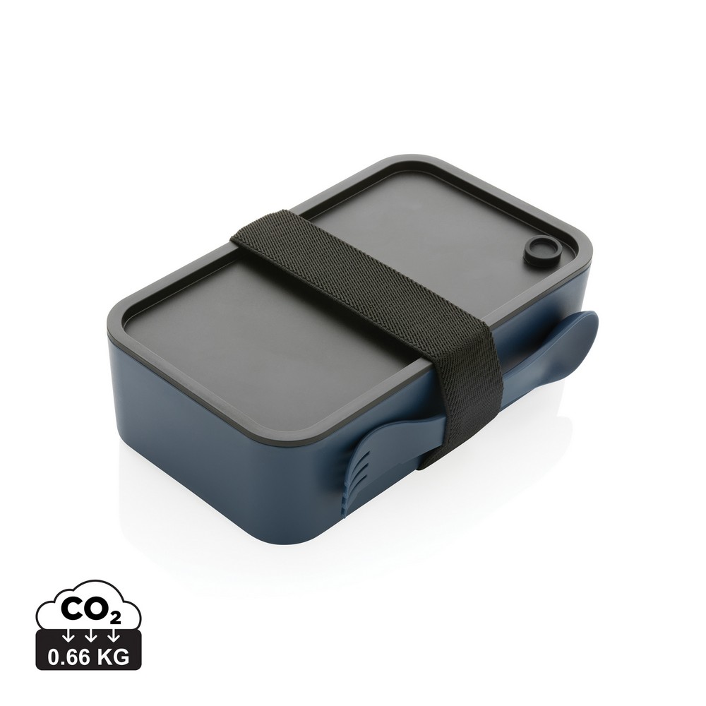 Ekologiczny lunchbox 1,2L z łyżkowidelcem - z recyklingu - Pojemniki na żywność z nadrukiem logo | VEBI - zdjęcie 24