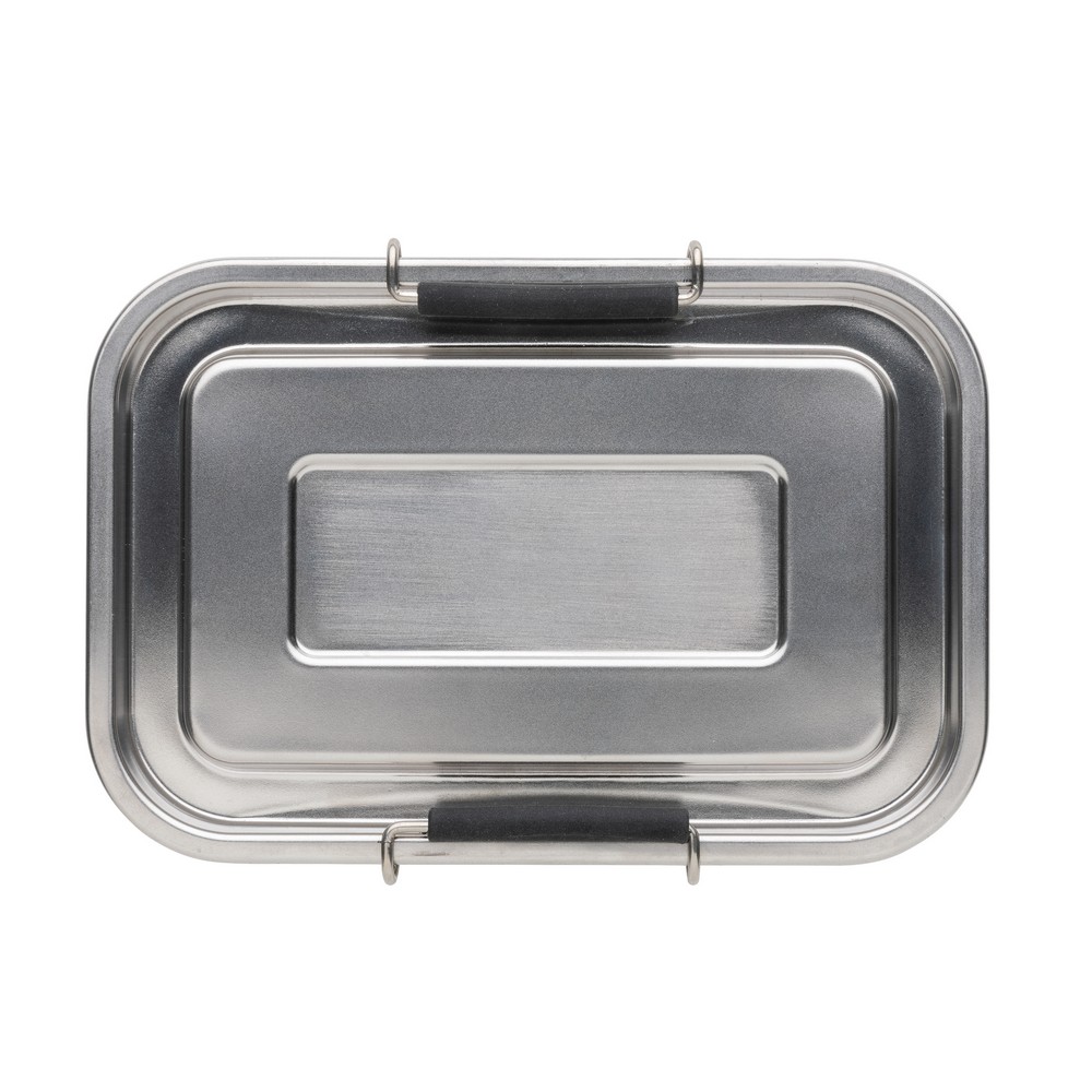 Lunchbox stalowy 800ml z recyklingu - ekologiczny z logo - Pojemniki na żywność z nadrukiem logo | VEBI - zdjęcie 3