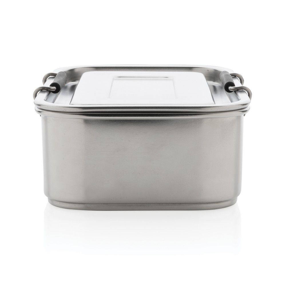 Lunchbox stalowy 800ml z recyklingu - ekologiczny z logo - Pojemniki na żywność z nadrukiem logo | VEBI - zdjęcie 5