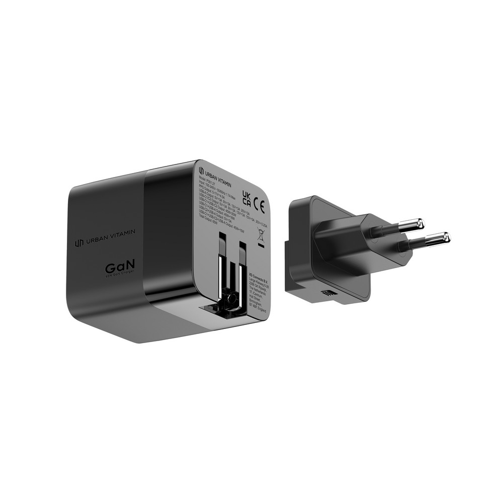 Ładowarka podróżna 65W z kablem USB-C - Urban Vitamin - Ładowarki z nadrukiem logo | VEBI - zdjęcie 3