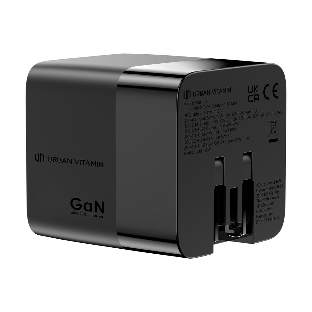 Ładowarka podróżna 65W z kablem USB-C - Urban Vitamin - Ładowarki z nadrukiem logo | VEBI - zdjęcie 8