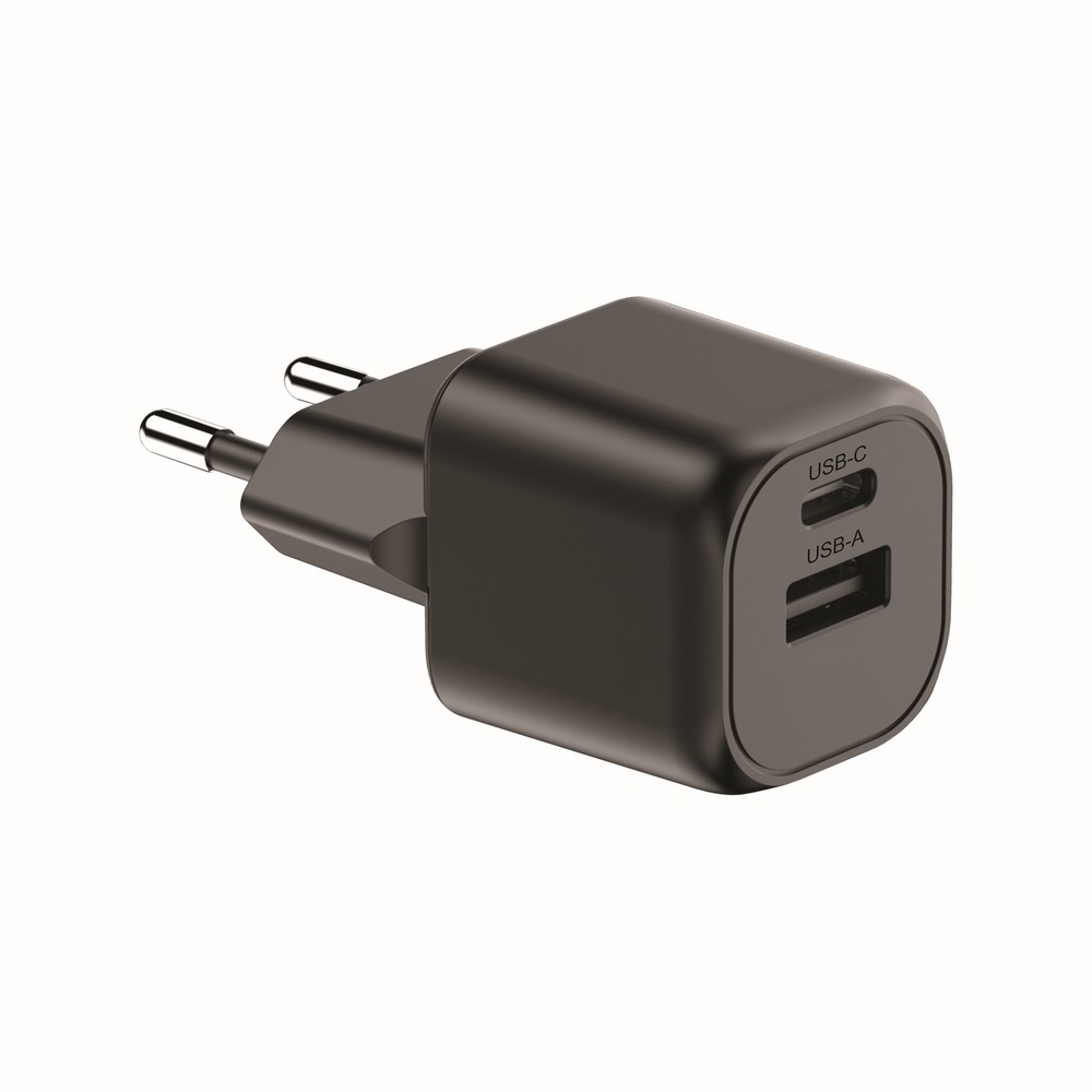 Ładowarka ścienna Monterey 20W z recyklingu USB-C + USB - Ładowarki z nadrukiem logo | VEBI - zdjęcie 8