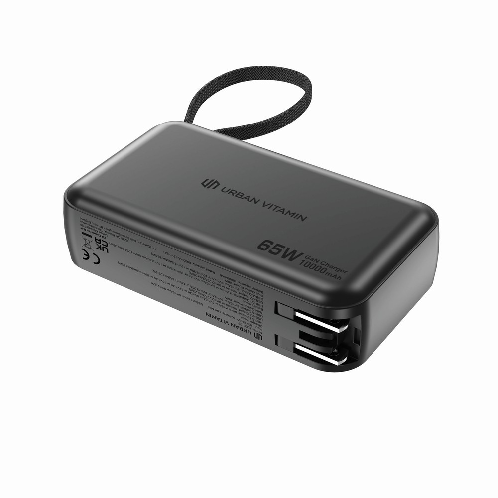 Power Bank GAN 65W z Ładowarką Ścienny 2w1 - 10000mAh - Power banki z nadrukiem logo | VEBI - zdjęcie 3