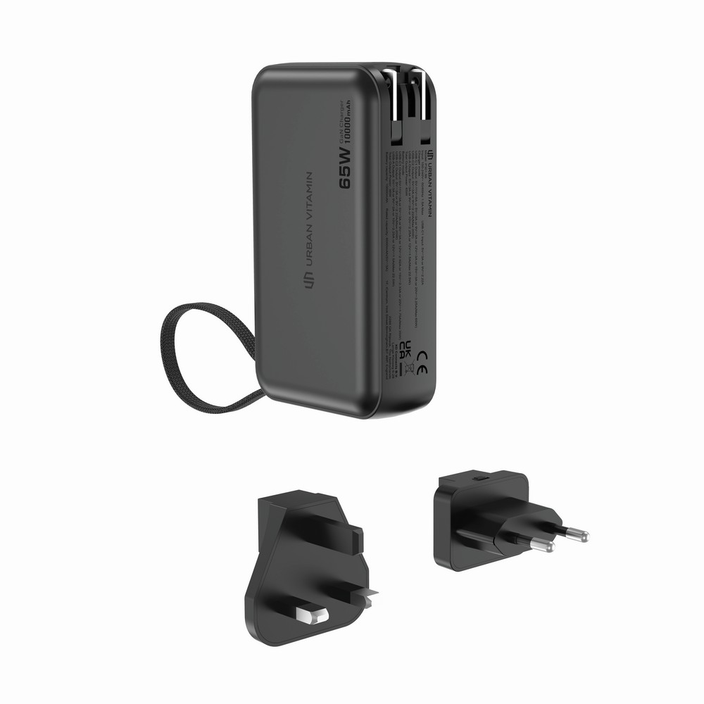 Power Bank GAN 65W z Ładowarką Ścienny 2w1 - 10000mAh - Power banki z nadrukiem logo | VEBI - zdjęcie 5