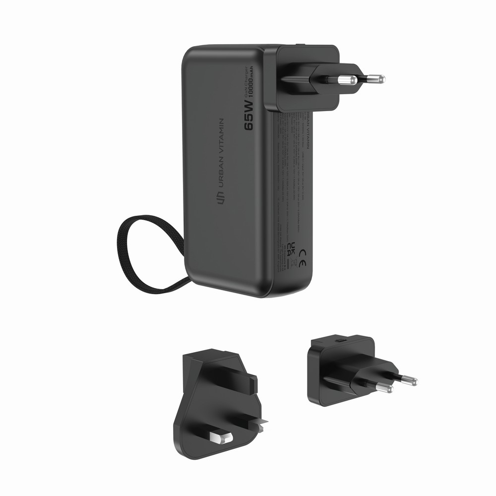 Power Bank GAN 65W z Ładowarką Ścienny 2w1 - 10000mAh - Power banki z nadrukiem logo | VEBI - zdjęcie 6