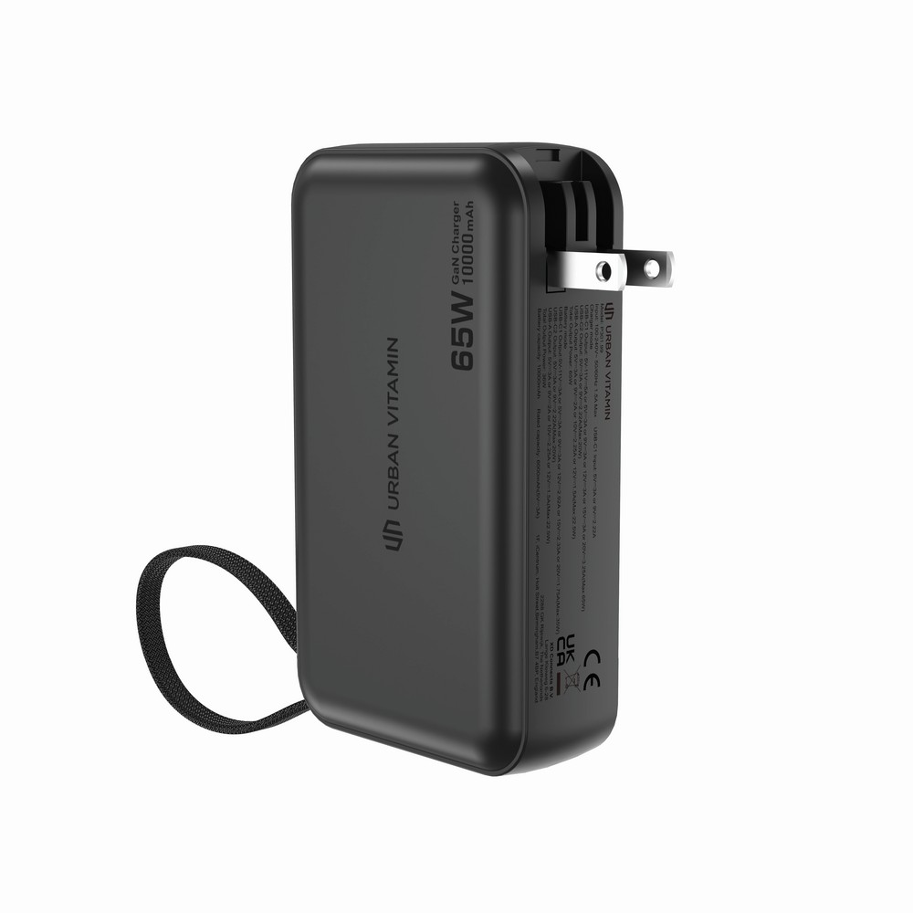 Power Bank GAN 65W z Ładowarką Ścienny 2w1 - 10000mAh - Power banki z nadrukiem logo | VEBI - zdjęcie 8