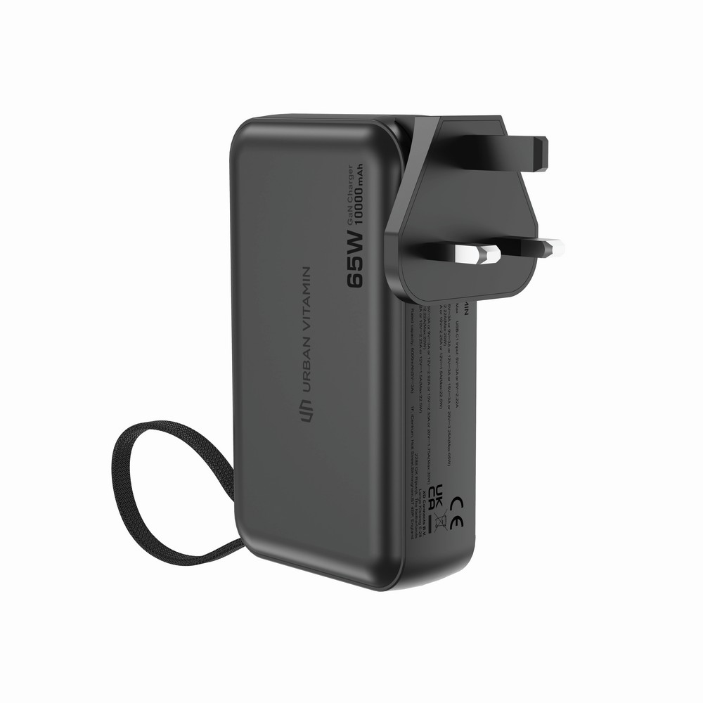 Power Bank GAN 65W z Ładowarką Ścienny 2w1 - 10000mAh - Power banki z nadrukiem logo | VEBI - zdjęcie 9