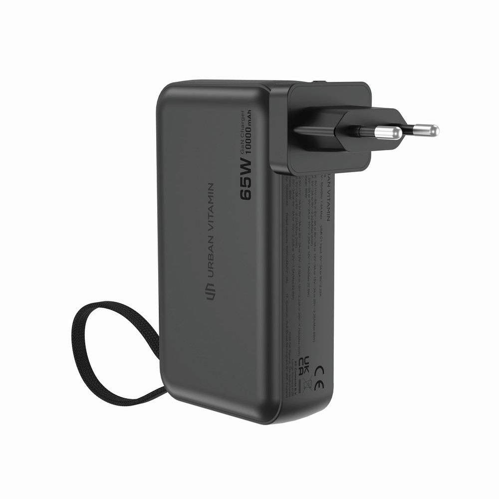 Power Bank GAN 65W z Ładowarką Ścienny 2w1 - 10000mAh - Power banki z nadrukiem logo | VEBI - zdjęcie 10