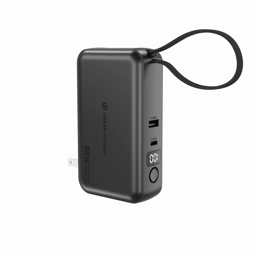 Power Bank GAN 65W z Ładowarką Ścienny 2w1 - 10000mAh - Power banki z nadrukiem logo | VEBI - zdjęcie 11