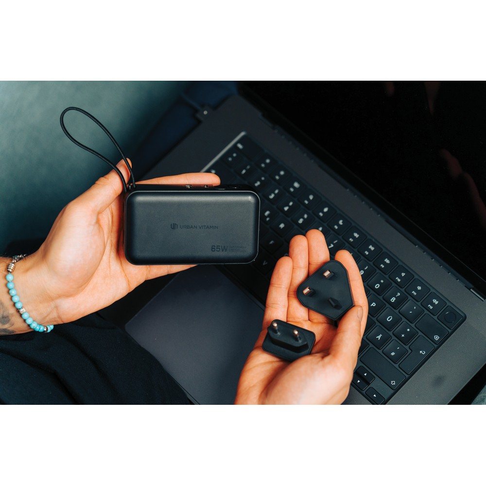 Power Bank GAN 65W z Ładowarką Ścienny 2w1 - 10000mAh - Power banki z nadrukiem logo | VEBI - zdjęcie 19
