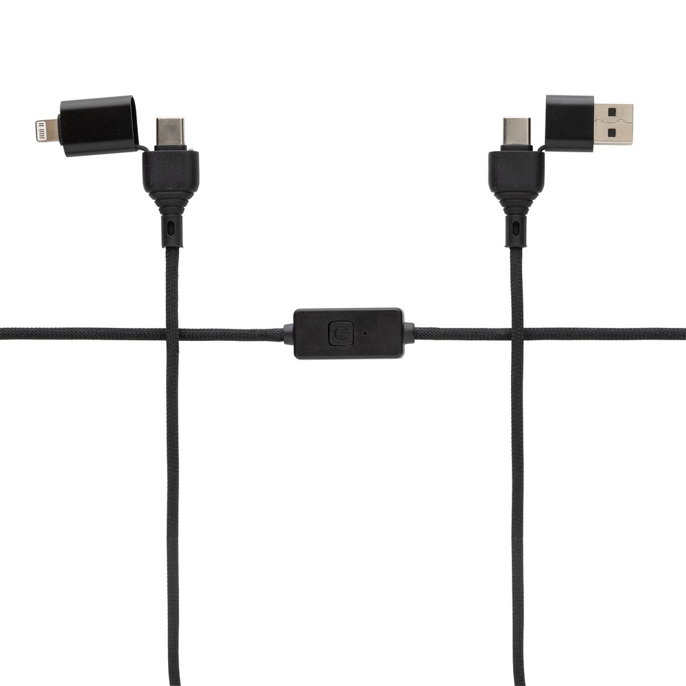Kabel ładujący 4w1 z zabezpieczeniem danych Datalock 60W - Kable z nadrukiem logo | VEBI - zdjęcie 3