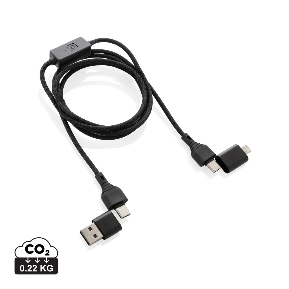 Kabel ładujący 4w1 z zabezpieczeniem danych Datalock 60W - Kable z nadrukiem logo | VEBI - zdjęcie 6