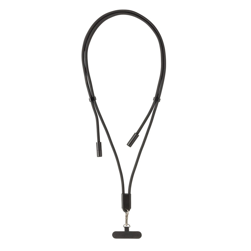 Ekologiczny kabel USB-C z smyczą na telefon LoopAmp - Kable z nadrukiem logo | VEBI