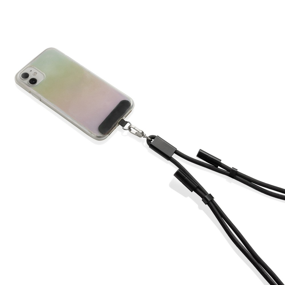 Ekologiczny kabel USB-C z smyczą na telefon LoopAmp - Kable z nadrukiem logo | VEBI - zdjęcie 7