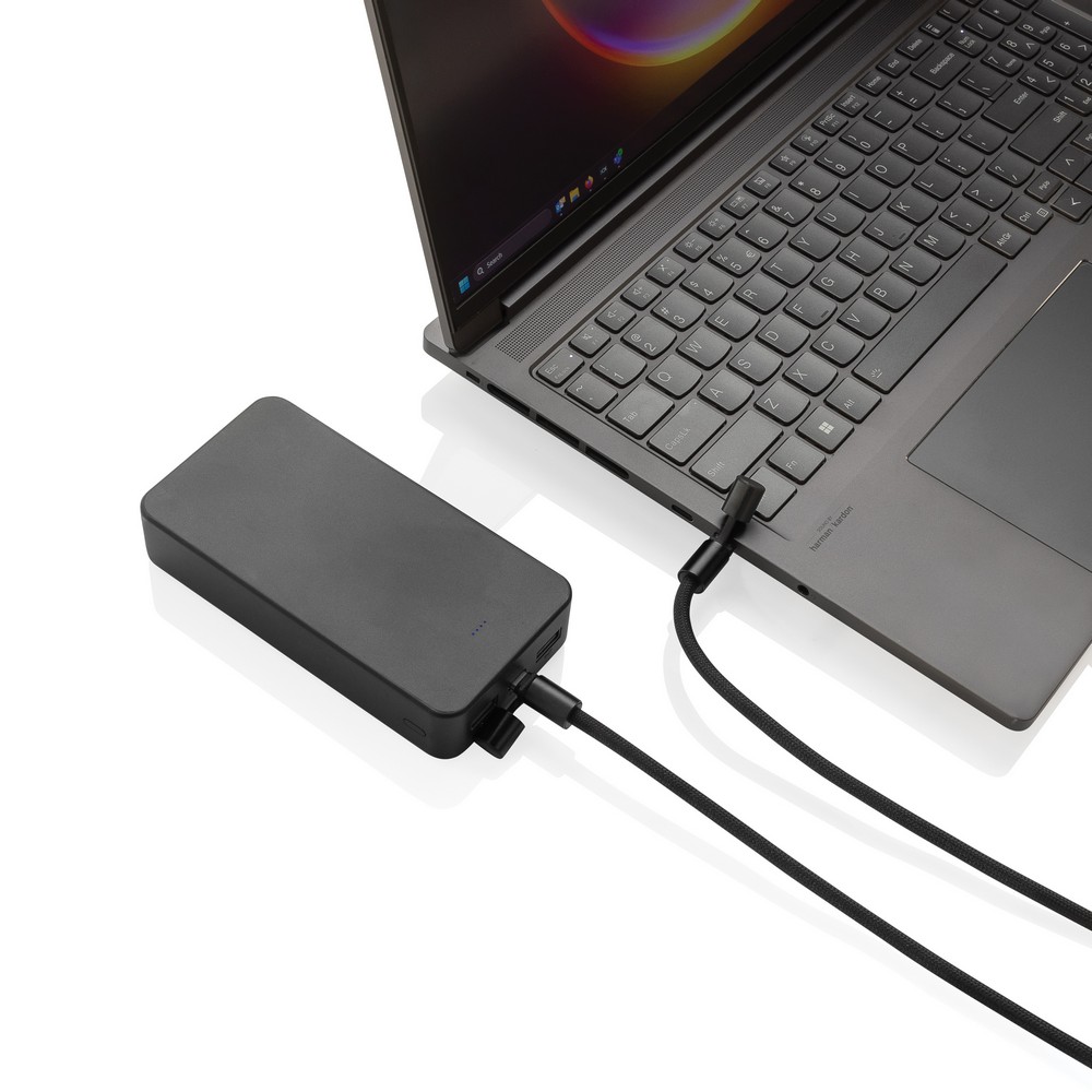 Ekologiczny kabel USB-C z smyczą na telefon LoopAmp - Kable z nadrukiem logo | VEBI - zdjęcie 8