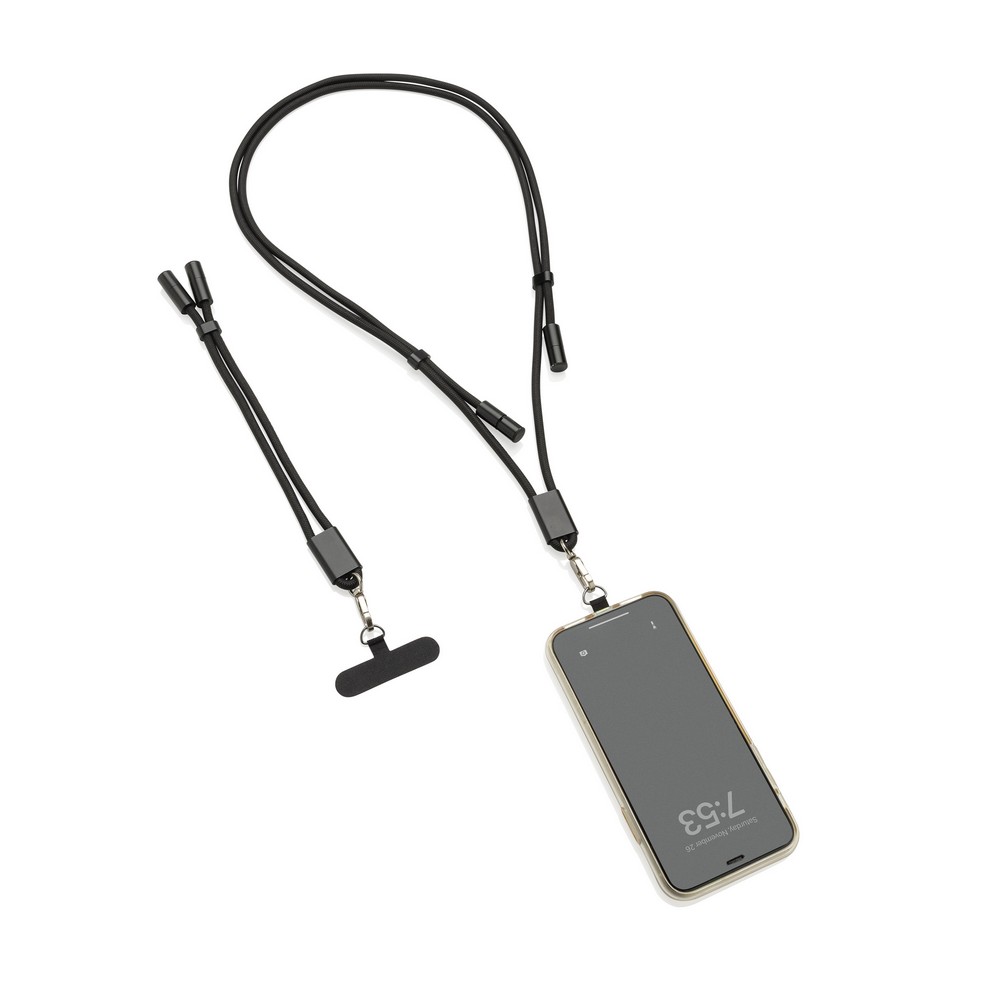 Kabel ładujący z uchwytem LoopAmp - 60W USB-C z RPET - Kable z nadrukiem logo | VEBI - zdjęcie 12