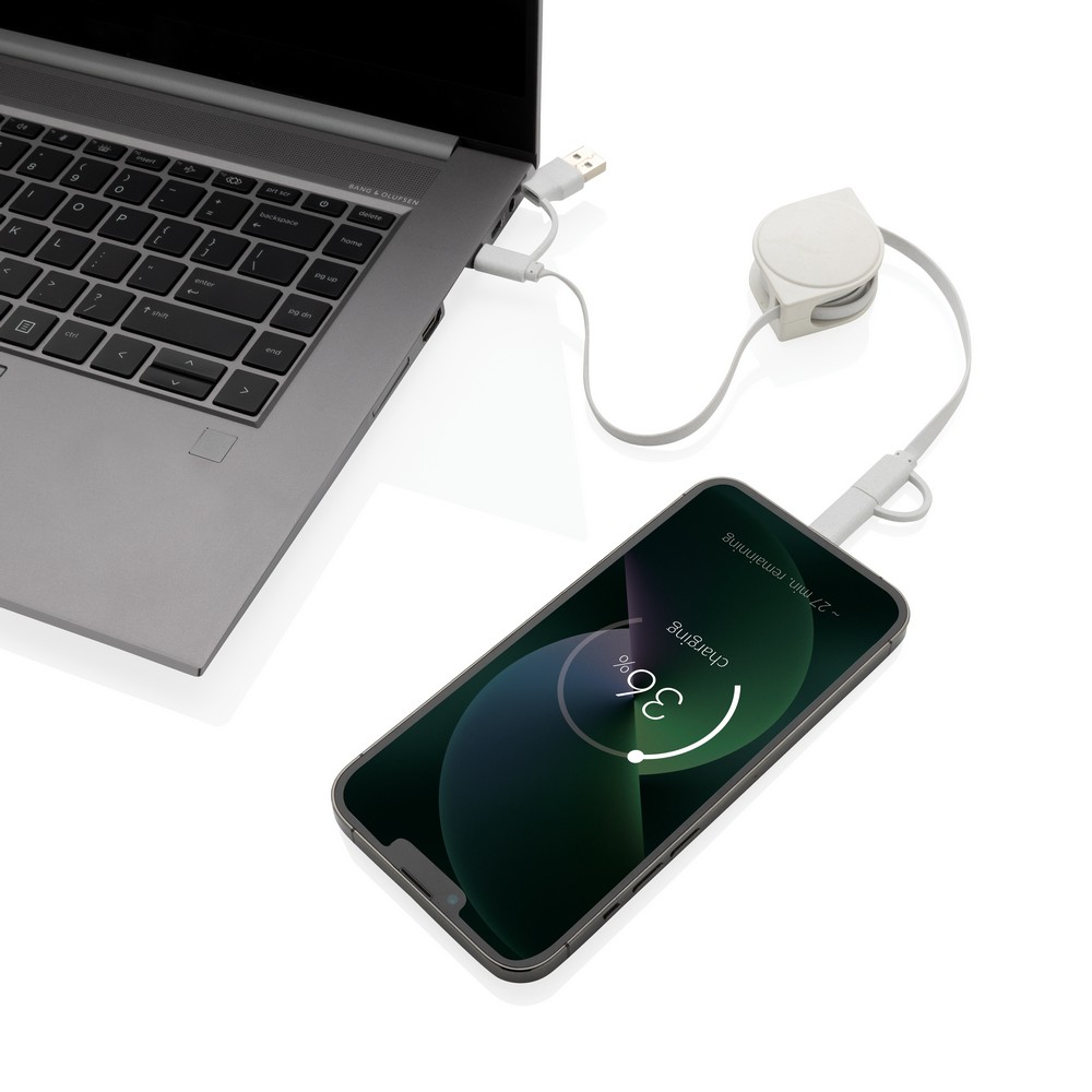 Zwijany kabel 6w1 z recyklingu - ekologiczne ładowanie - zdjęcie 4