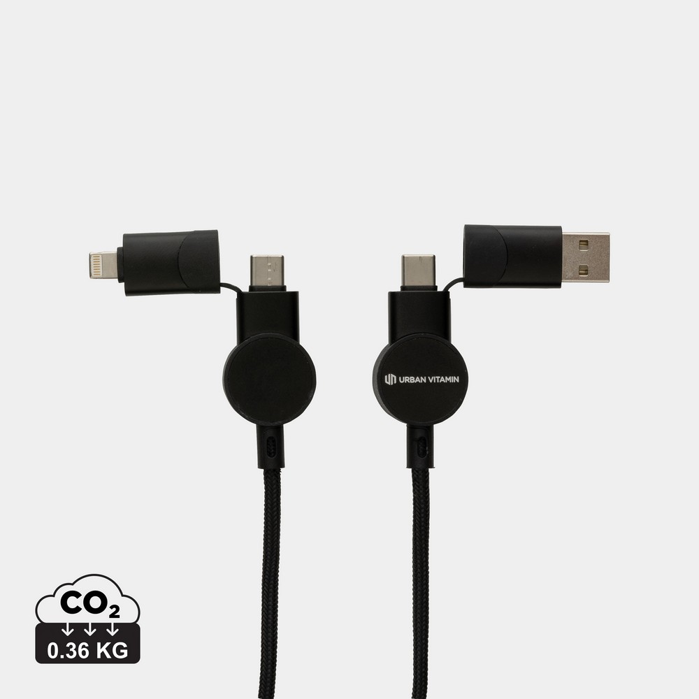 Kabel do ładowania 6 w 1 45W Urban Vitamin Oakland - Kable z nadrukiem logo | VEBI - zdjęcie 24