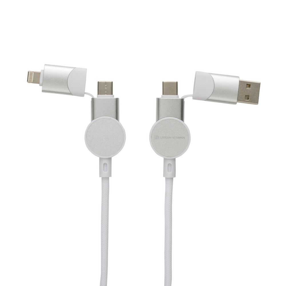 Kabel do ładowania 6 w 1 45W Urban Vitamin Oakland - Kable z nadrukiem logo | VEBI - zdjęcie 3