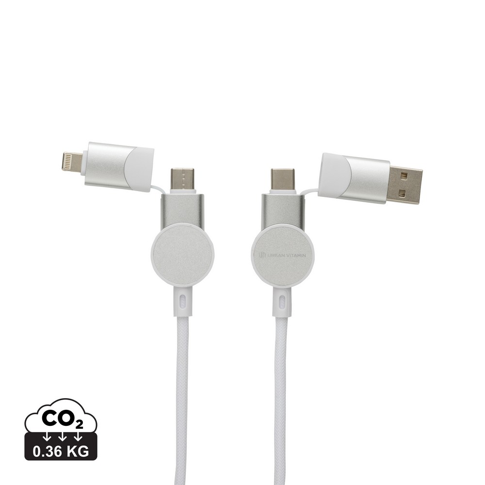 Kabel do ładowania 6 w 1 45W Urban Vitamin Oakland - Kable z nadrukiem logo | VEBI - zdjęcie 11