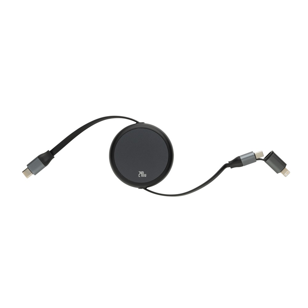 Zwijany kabel ładujący Terra 240W z USB-C i Lightning - zdjęcie 3