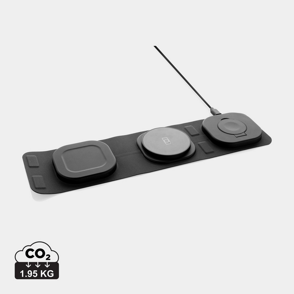 Ładowarka bezprzewodowa 3w1 Swiss Peak - telefon, słuchawki, smartwatch