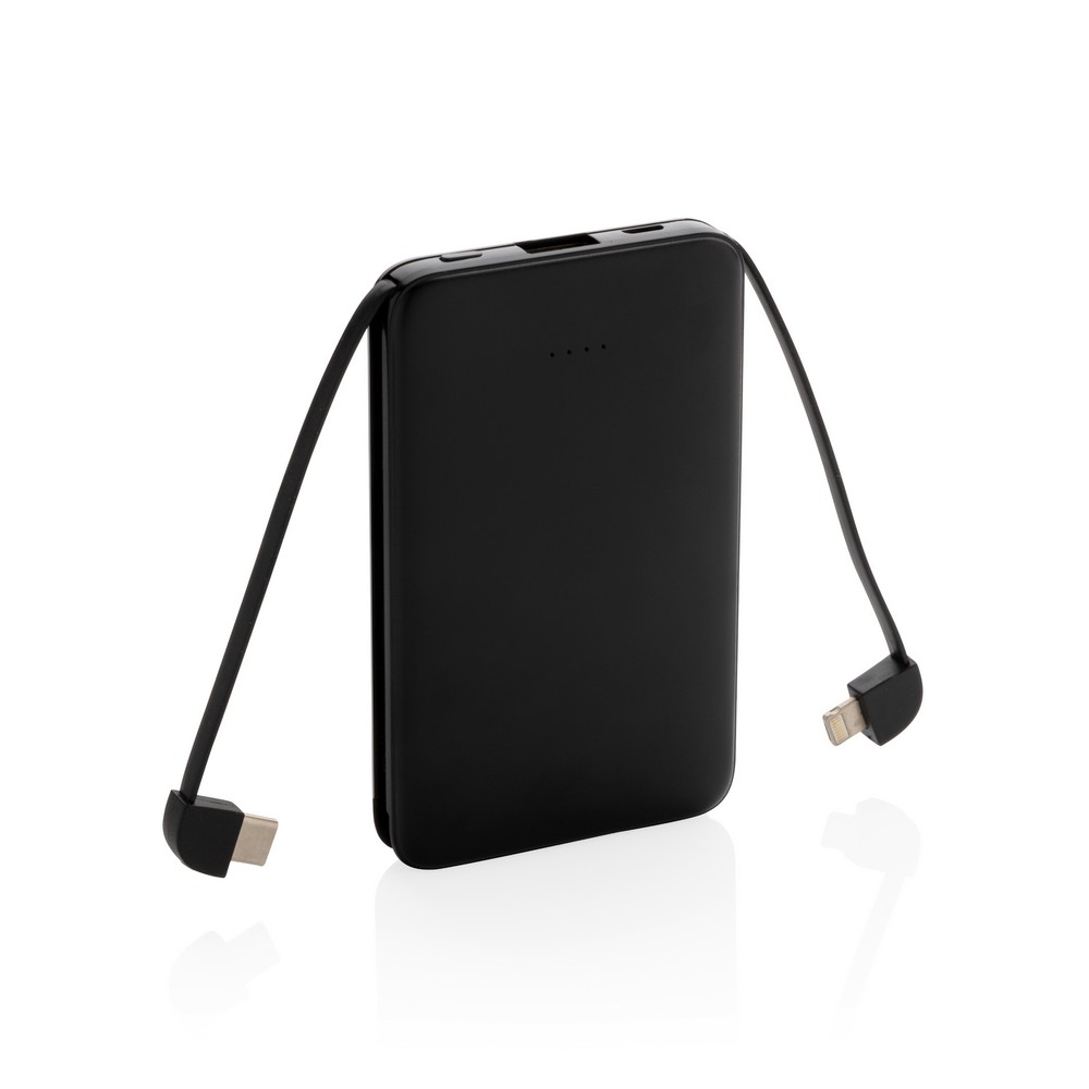 Power bank 5000 mAh z wbudowanym kablem 3w1 - Power banki z nadrukiem logo | VEBI - zdjęcie 14