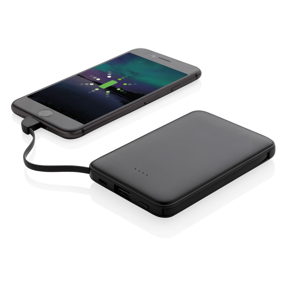 Power bank 5000 mAh z wbudowanym kablem 3w1 - Power banki z nadrukiem logo | VEBI - zdjęcie 19