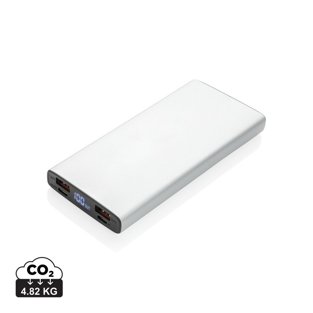 Aluminiowy power bank 10000 mAh z szybkim ładowaniem PD 18W - Power banki z nadrukiem logo | VEBI - zdjęcie 17