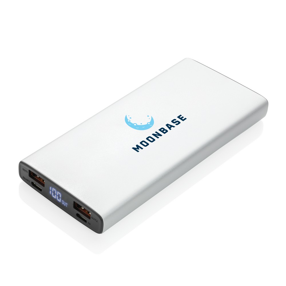 Aluminiowy power bank 10000 mAh z szybkim ładowaniem PD 18W - Power banki z nadrukiem logo | VEBI - zdjęcie 14