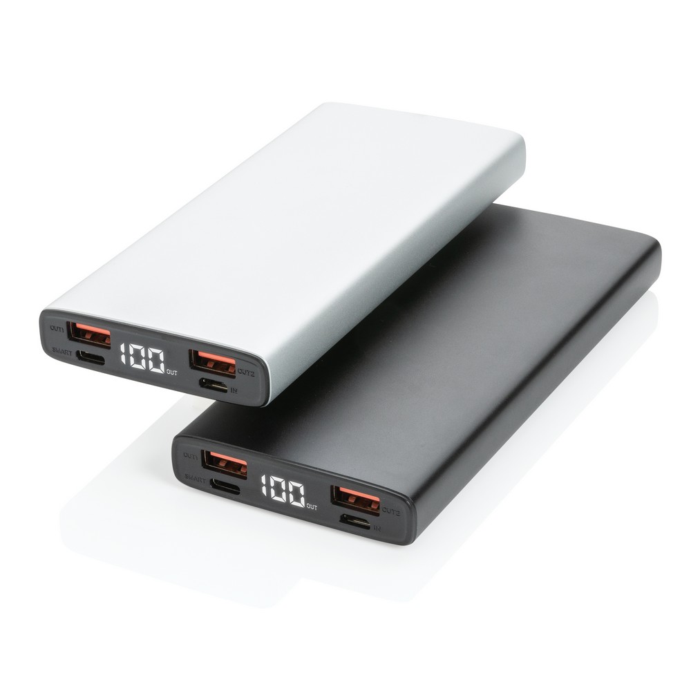 Aluminiowy power bank 10000 mAh z szybkim ładowaniem PD 18W - Power banki z nadrukiem logo | VEBI - zdjęcie 15