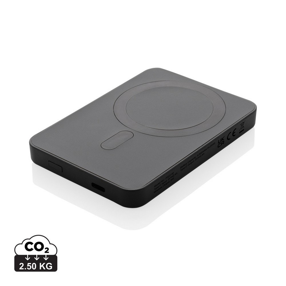 Power bank magnetyczny Magnetix 5000 mAh - bezprzewodowy - Power banki z nadrukiem logo | VEBI - zdjęcie 11