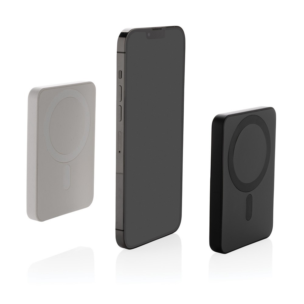 Power bank magnetyczny Magnetix 5000 mAh - bezprzewodowy - Power banki z nadrukiem logo | VEBI - zdjęcie 16