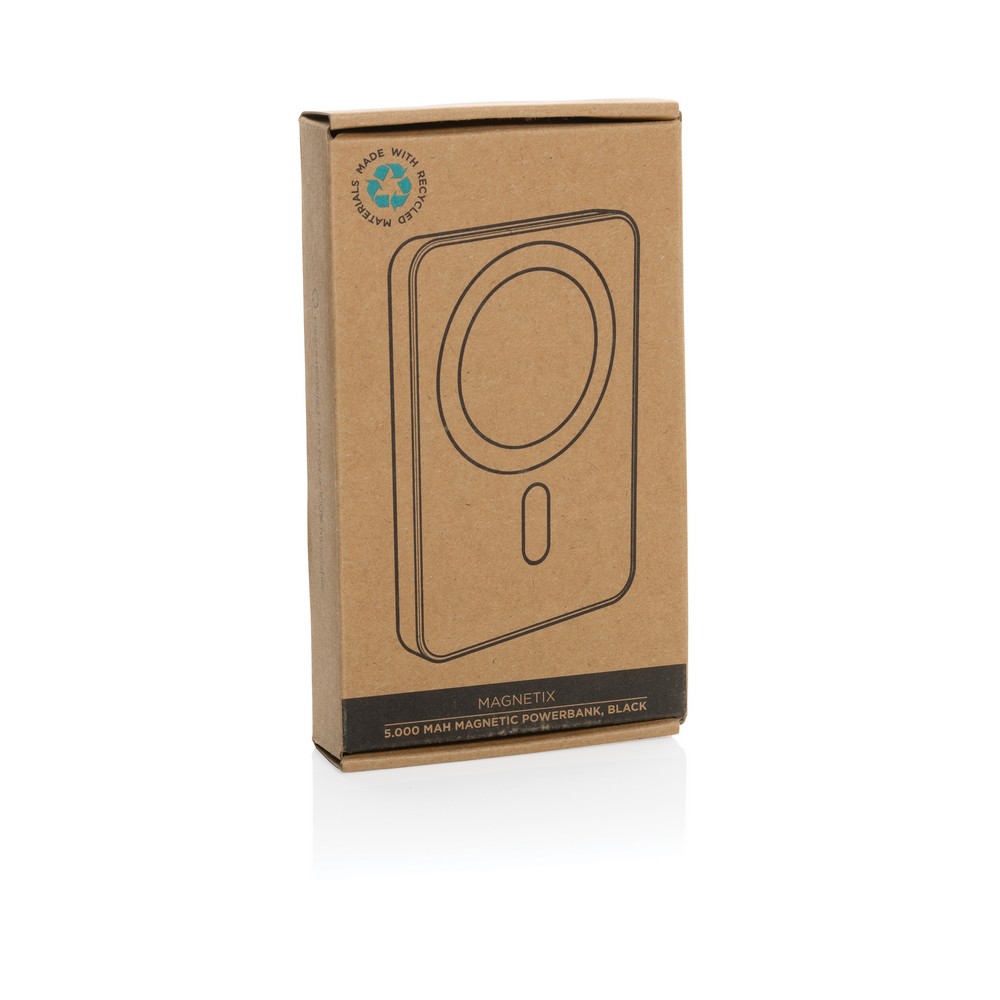 Power bank magnetyczny Magnetix 5000 mAh - bezprzewodowy - Power banki z nadrukiem logo | VEBI - zdjęcie 19