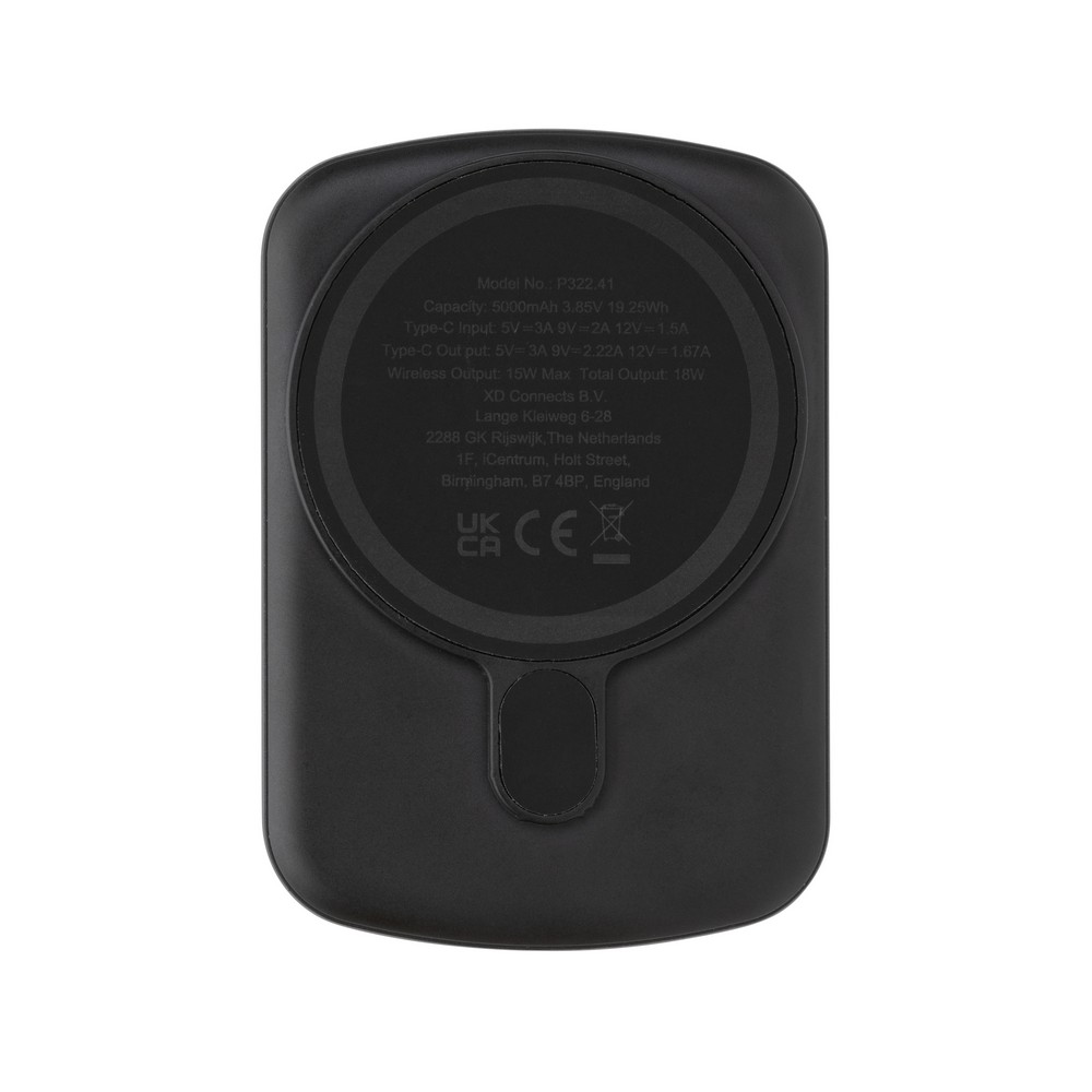 Power Bank MagBoost 5000 mAh z ładowaniem magnetycznym 15W - Power banki z nadrukiem logo | VEBI - zdjęcie 16
