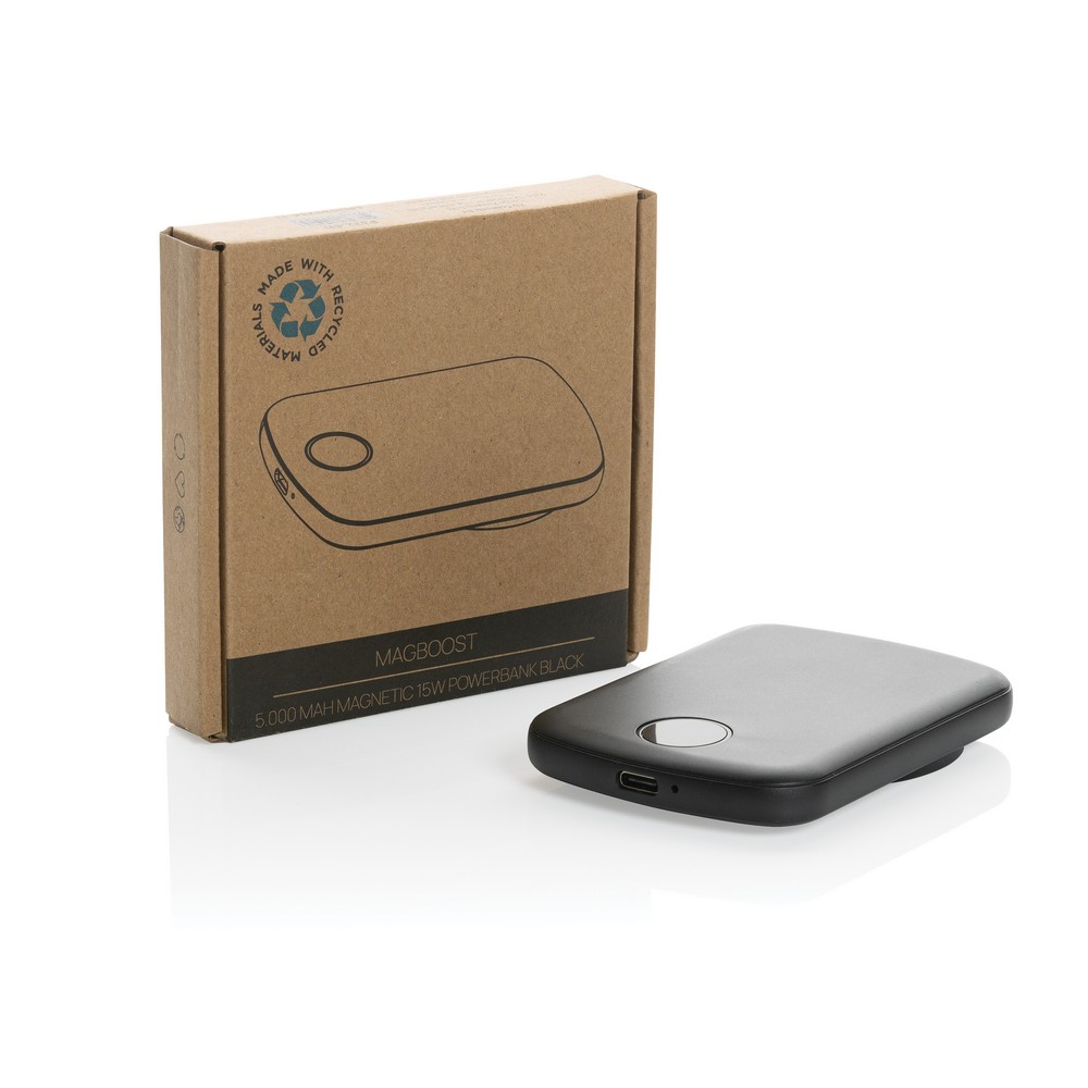 Power Bank MagBoost 5000 mAh z ładowaniem magnetycznym 15W - Power banki z nadrukiem logo | VEBI - zdjęcie 22