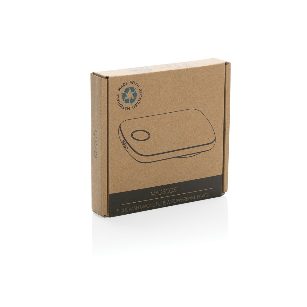 Power Bank MagBoost 5000 mAh z ładowaniem magnetycznym 15W - Power banki z nadrukiem logo | VEBI - zdjęcie 23