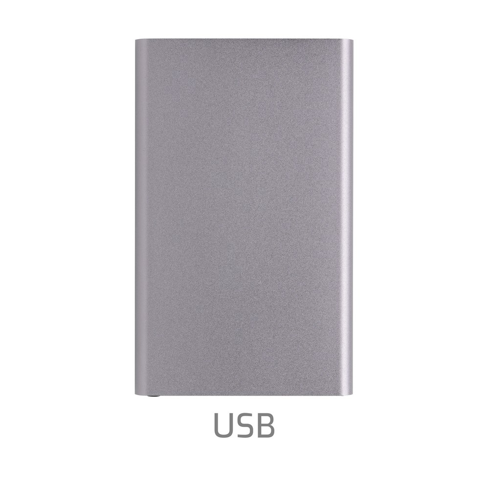 Power bank eko 4000 mAh z recyklingu - aluminium - Power banki z nadrukiem logo | VEBI - zdjęcie 53