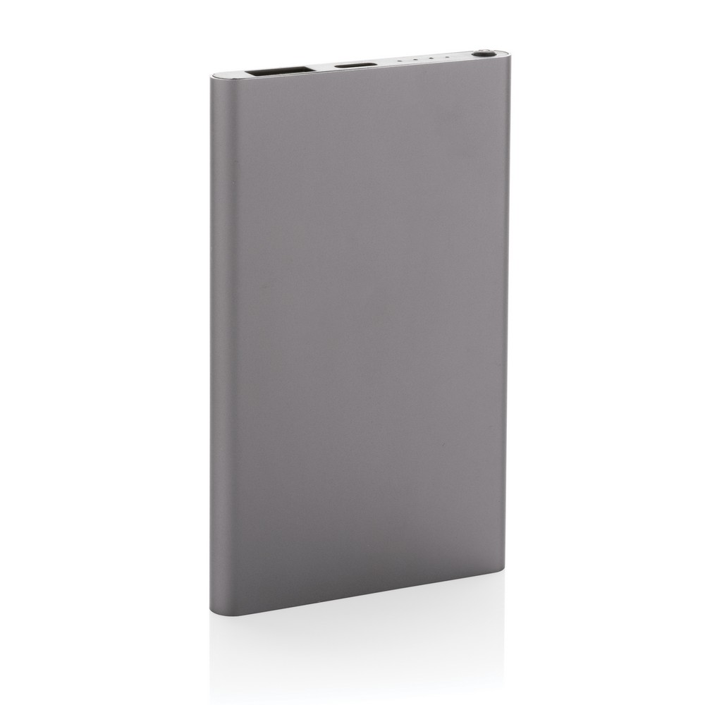 Power bank eko 4000 mAh z recyklingu - aluminium - Power banki z nadrukiem logo | VEBI - zdjęcie 42